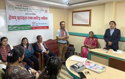 अन्नपूर्ण वहुमुखी सहकारी द्धारा एकमहिने सौन्दर्य तालिम