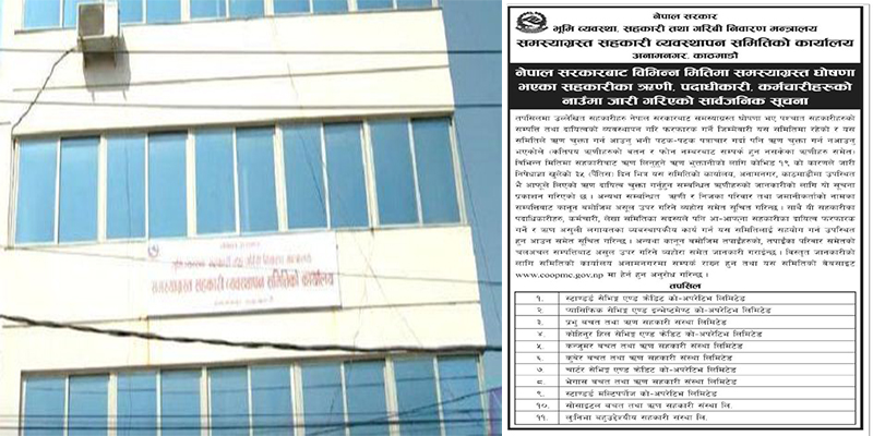 समस्याग्रस्त सहकारीका ऋणीलाई ऋण तिर्न ताकेता
