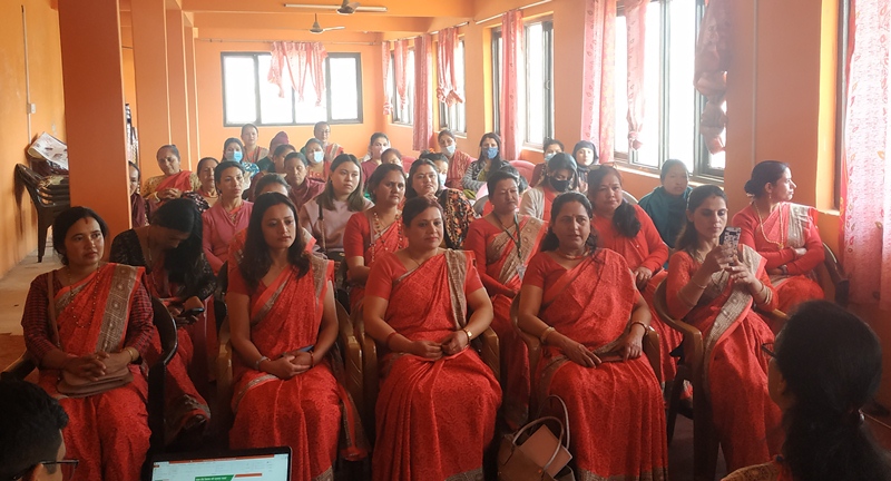 दक्षिण बाराही महिला साकोसद्धारा नारी दिवसमा सदस्यलाई सहकारी शिक्षा