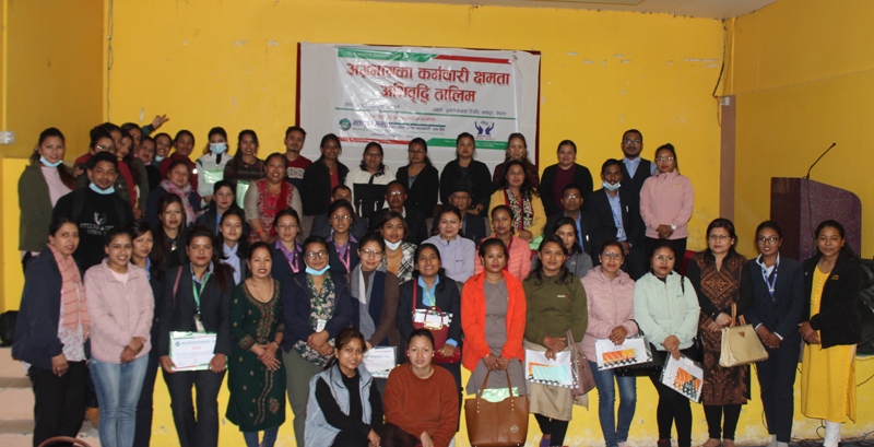 बचत संघद्धारा कर्मचारीको क्षमता अभिबृद्धि तालिम सम्पन्न