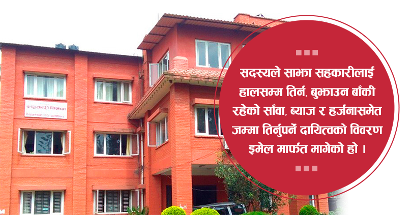 साझा सहकारीको विवरण बुझाउने म्याद थप 