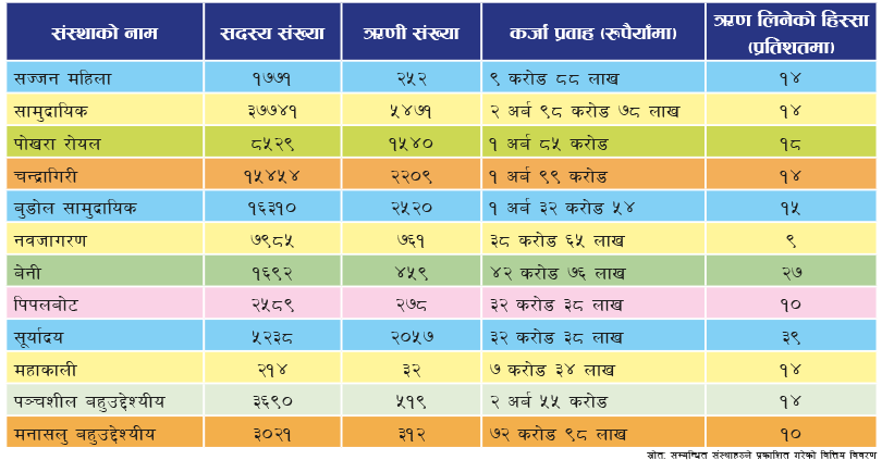 सिमित व्यक्तिको पहुँचमा सहकारी ऋण