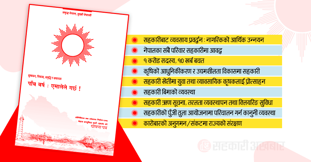 एमालेको सहकारी घोषणा : एक करोड सदस्य, १० खर्ब बचत