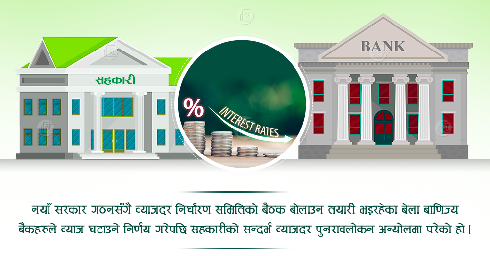 बैंकहरुले ब्याजदर घटाउने, सन्दर्भ ब्याजदर पुनरावलोकन अन्योलमा