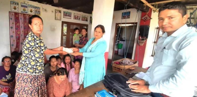 सहारा नेपाल साकोसबाट सदस्यको परिवारलाई एकलाख राहत