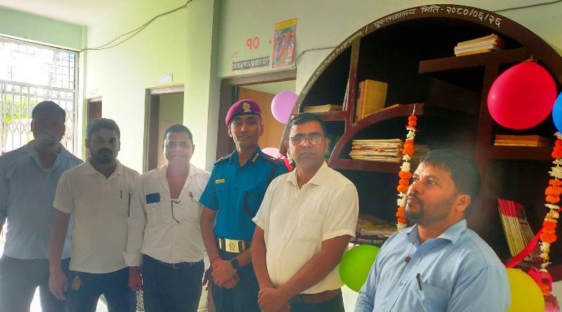 सद्भाव साकोसद्धारा प्रहरी चौकीलाई पुस्तकालय हस्तान्तरण