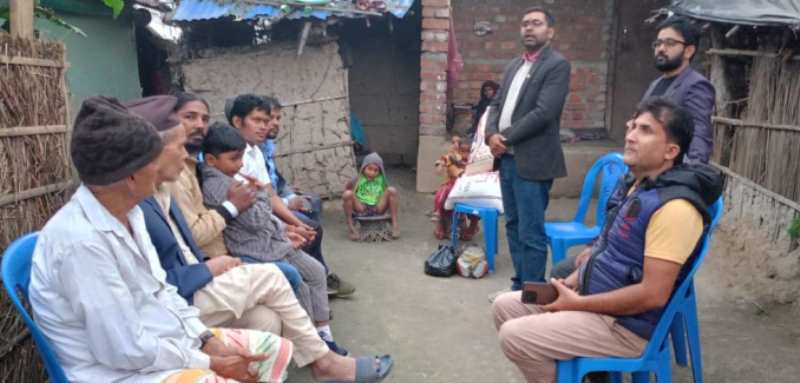 आगलागि पिडितलाई सद्भाव साकोसको सहयोग