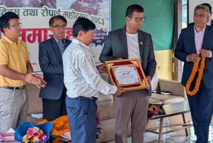 धान दिवसको अवसरमा साना किसान कृषि सहकारी पिप्लेलाई सम्मान