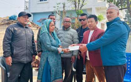 निङ्गलाशैनी सहकारीद्धारा सदस्यलाई विमाको साढे २० लाख भुक्तानी