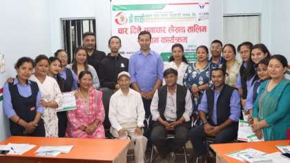 बाराही साकोसद्धारा समाचार लेखन तालिम सम्पन्न