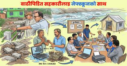 बाढीले खोस्यो सहकारीको घर, कागज र भरोसाः उठ्ने आधार खोज्दै नुवाकोटका सहकारीकर्मी
