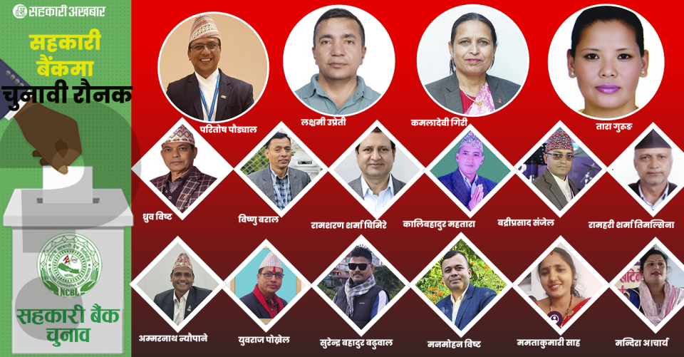 सहकारी बैंक निर्वाचनः कार्यकारी प्रमुखदेखि नेफ्स्कून र महासंघका संचालकसम्मको उम्मेदवारी